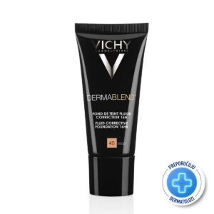 VICHY DERMABLEND Tečni puder visoke pokrivne moći SPF28, 30 ml, 45 Gold