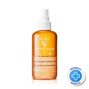 VICHY CAPITAL SOLEIL Vodica za zaštitu od sunca za naglašen ten za lice i telo SPF50, 200 ml AKCIJA