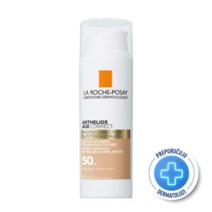 La Roche-Posay ANTHELIOS AGE CORRECT SPF50 Tonirana dnevna zaštita od sunca koja ispravlja znakove starenja, bore, tamne mrlje i elastičnost, 50 ml AKCIJA