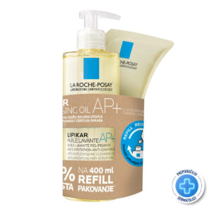 La Roche-Posay LIPIKAR HUILE LAVANTE AP+ Ulje za tuširanje obogaćen lipidima za svakodnevno pranje osetljive suve kože, 400 ml + REFILL PAKOVANJE, 400 ml PROMO PAKOVANJE