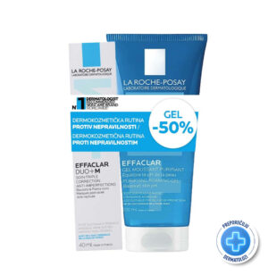 La Roche-Posay EFFACLAR DUO(+) Korektivna nega protiv nepravilnosti masne kože i začepljenih pora, 40 ml + EFFACLAR Penušavi gel za čišćenje masne, osetljive kože sklone aknama, 200 ml