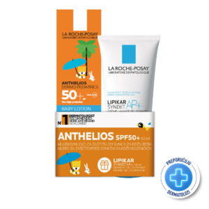 La Roche-Posay ANTHELIOS DP SPF50+ Mleko za zaštitu od sunca za osetljivu kožu beba, 50ml + Lipikar syndet AP+ 100ml PROMO PAKET
