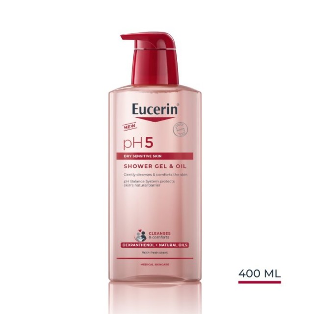Eucerin pH5 gel i ulje za tuširanje, 400ml