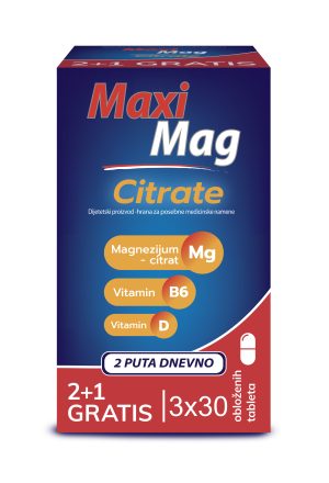 Maxi Mag Citrate 2+1GRATIS 3X30tableta