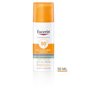 Eucerin Oil Control Tonirani Gel-krem za zaštitu masne kože od sunca SPF 50+ Svetli