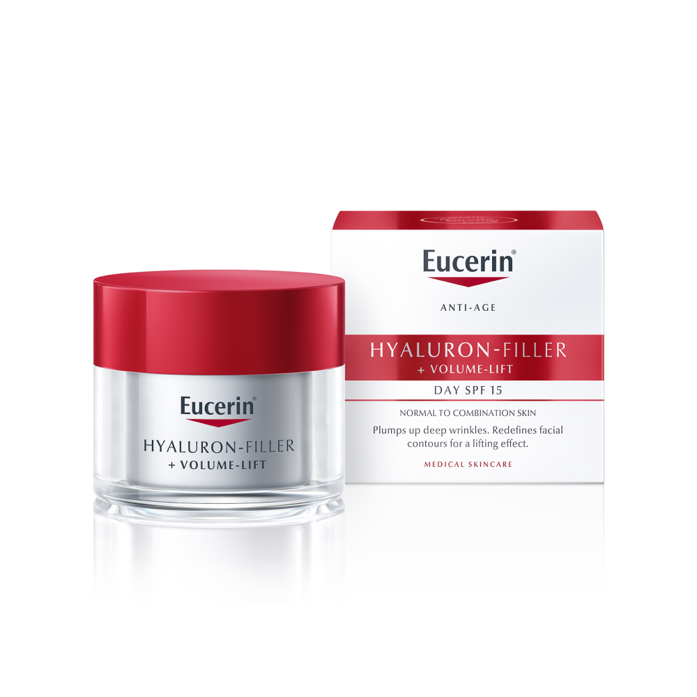 Eucerin Hyaluron-Filler + Volume-Lift Dnevna krema za normalnu i mešovitu kožu SPF 15