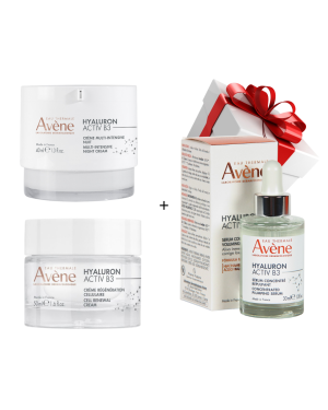 Avene Hyaluron Activ B3 dnevna krema 50ml+Avene Hyaluron Activ B3 nocna krema50ml+Avene Hyaluron Activ B3 serum 30ml POKLON