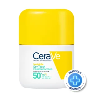 CeraVe Nevidljivi „Dry Touch” fluid za zaštitu od sunca, SPF 50+, veoma visoka zaštita, 50 ml