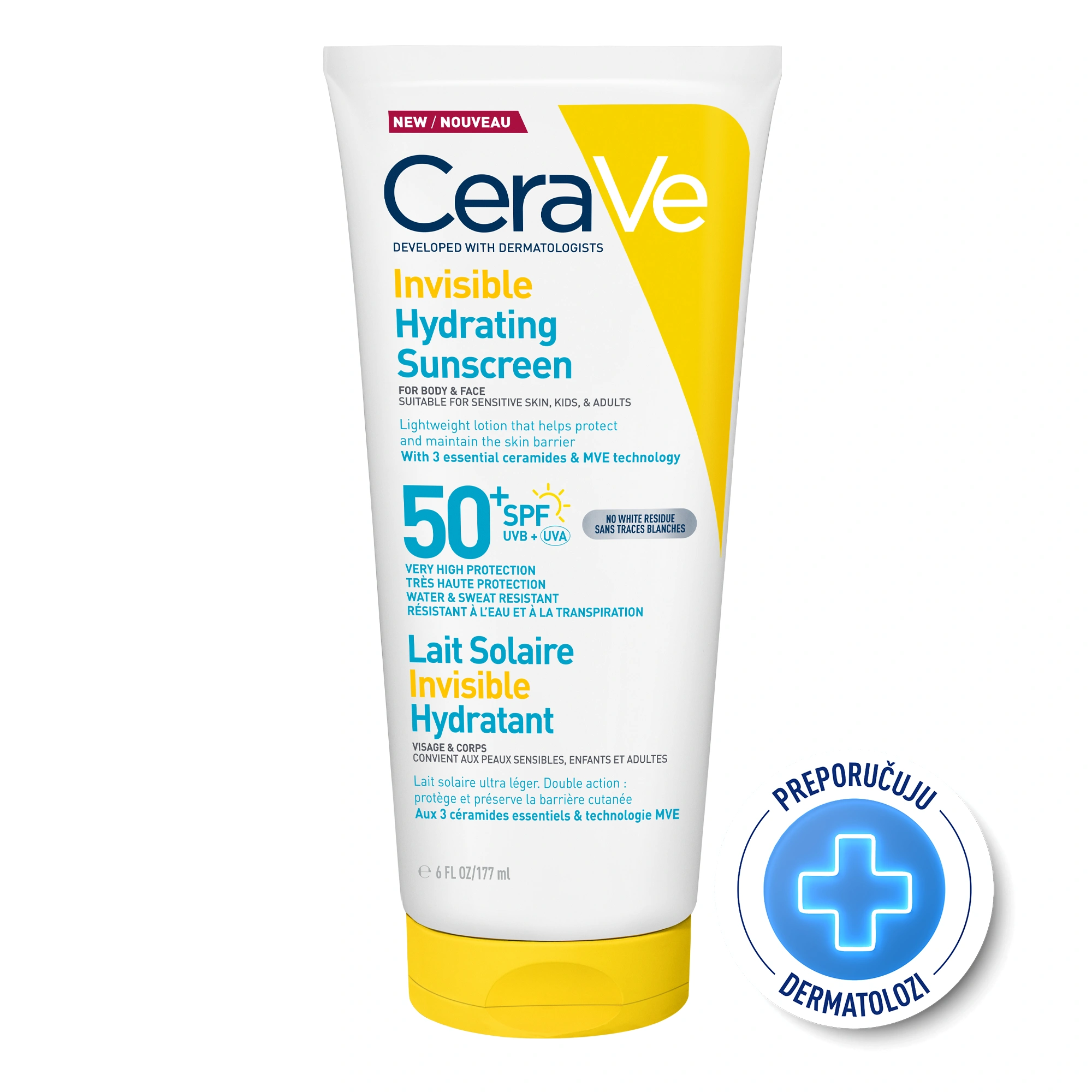 CeraVe Nevidljivi losion za zaštitu od sunca, SPF 50+, veoma visoka zaštita. 177 ml